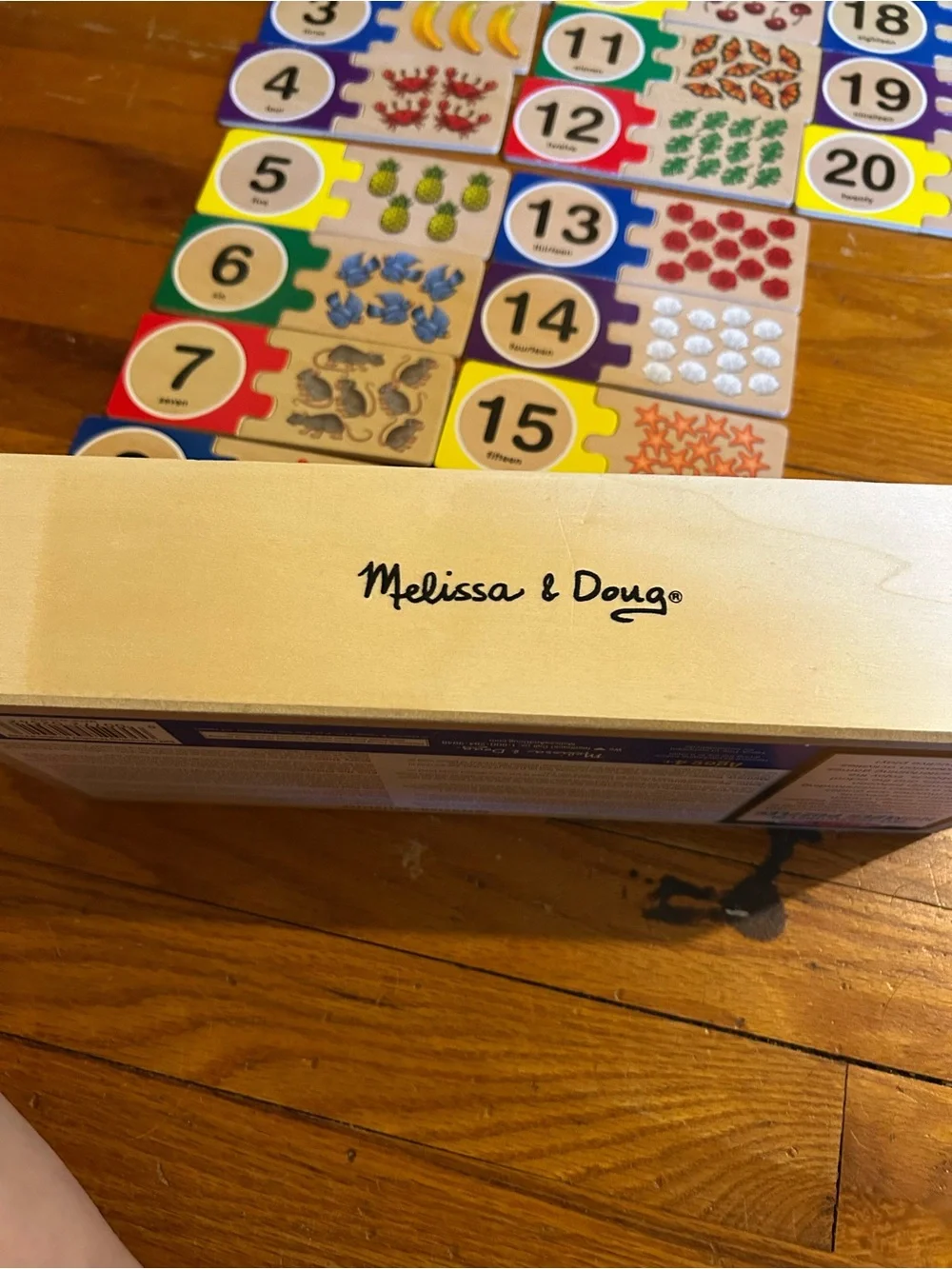 Wooden Number Puzzle Matching Game - Colorful Counting Toy for Kids